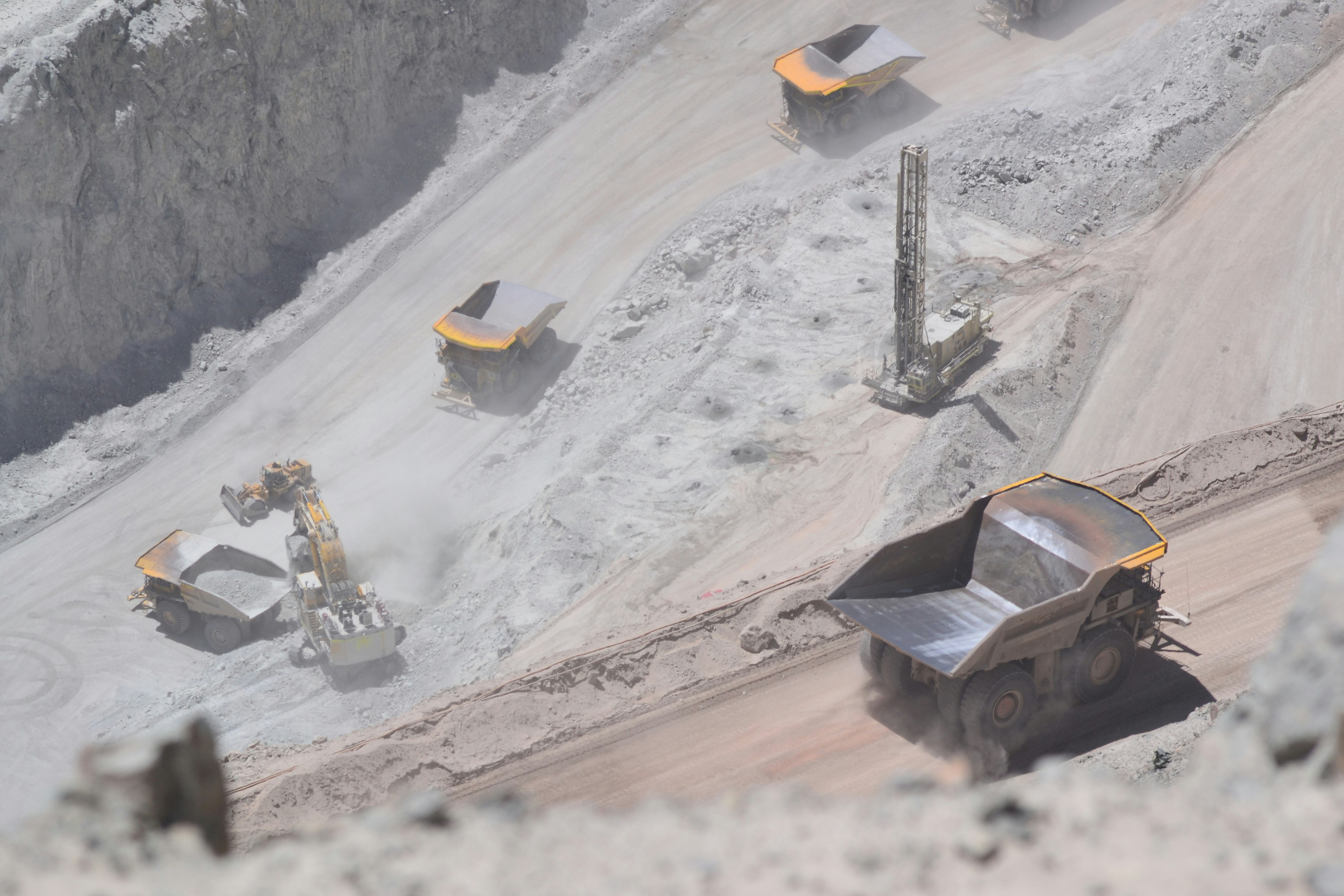 Mining Pit with Trucks